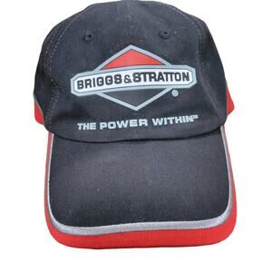 Briggs & Stratton Ballcap Hat Black White Adjustable Engines Power Distributor